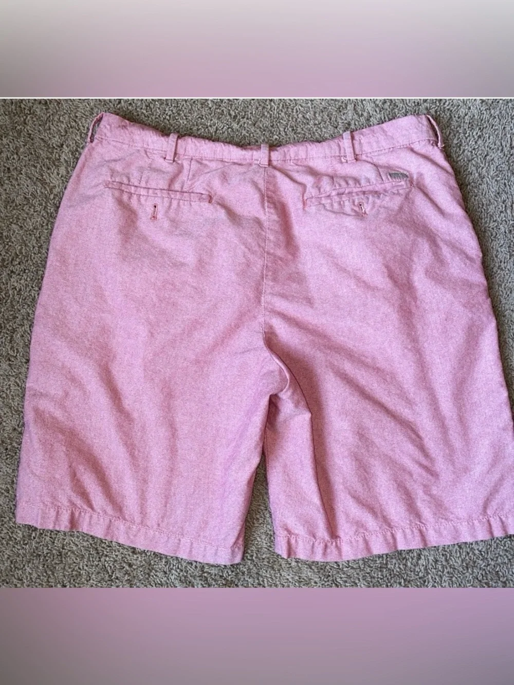 Izod Chino Golf Shorts Mens 38 Pink 10 Inch Inseam Preppy Cotton Beach Coastal